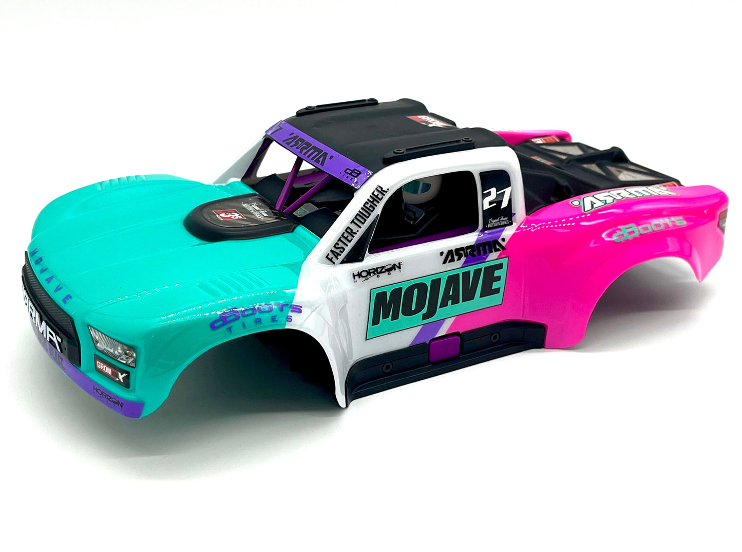 Arrma MOJAVE GROM BLX 223s - Body Shell (Pink Teal purple cover 4x4 ARA2304