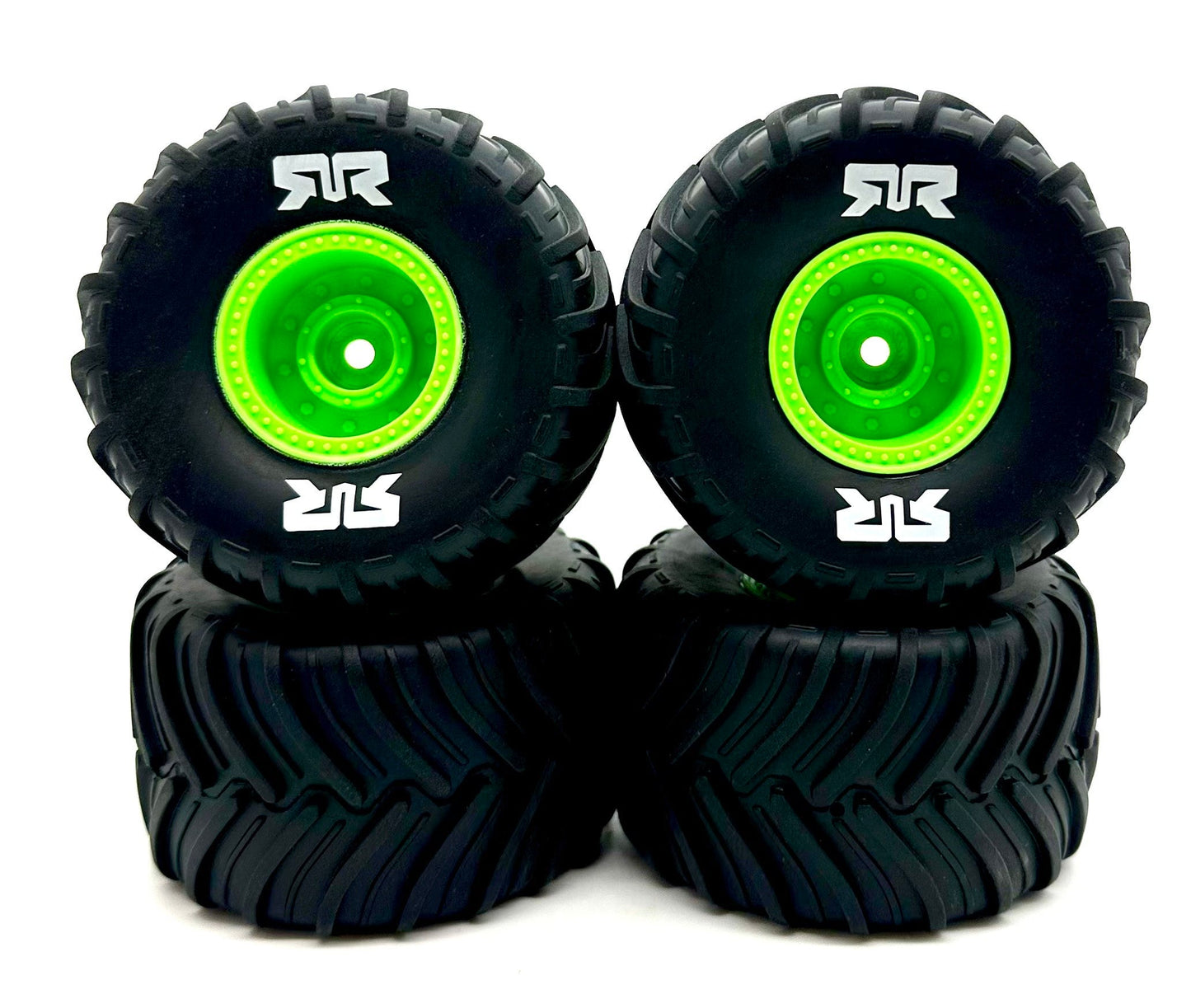 Arrma QUAKE GROM mega 4x4 - Wheels & Tires (GREEN) dboots MT Gorgon ARA2137