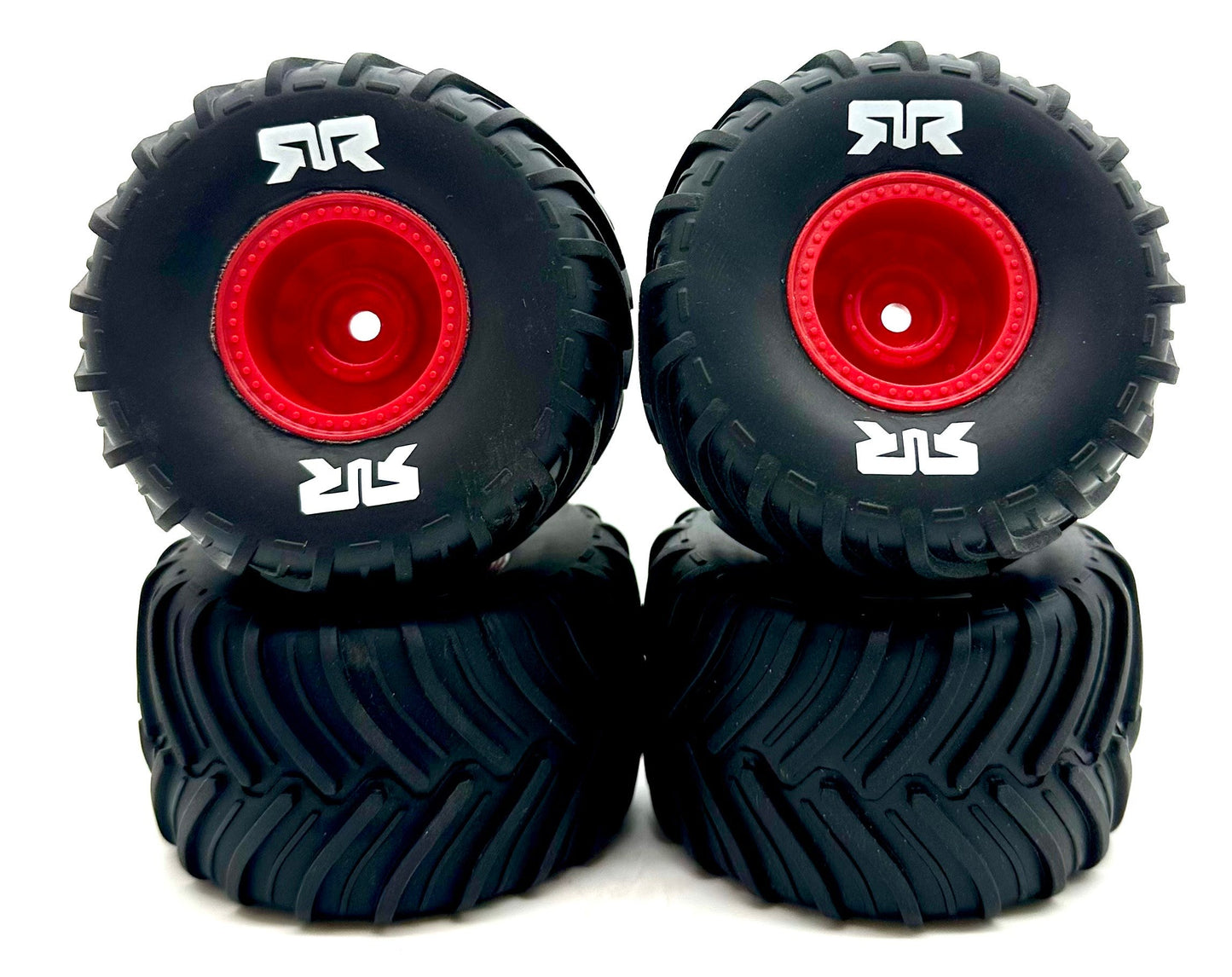 Arrma QUAKE GROM mega 4x4 - Wheels & Tires (RED) dboots MT Gorgon ARA2137