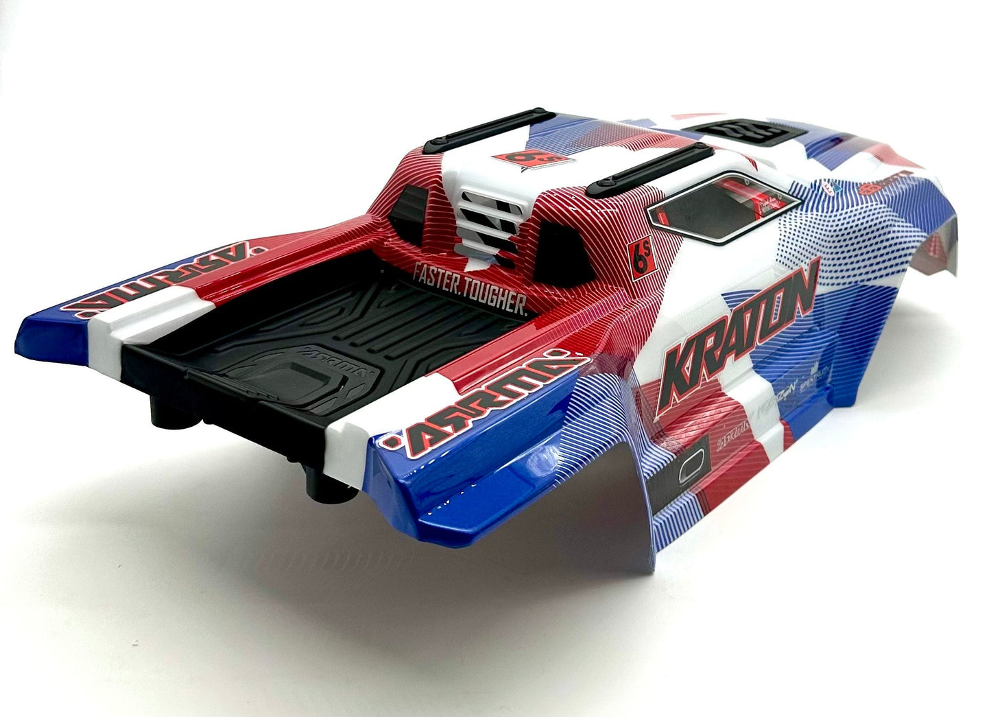 Arrma KRATON 6s V6 BLX - Body Shell (Red White Blue cover clipless ARA8608V6