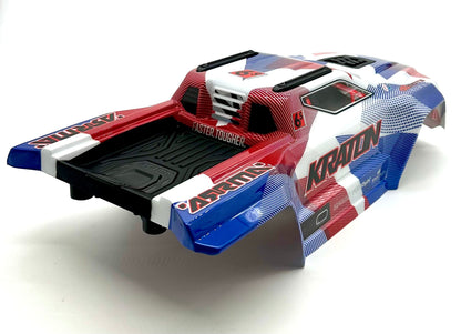 Arrma KRATON 6s V6 BLX - Body Shell (Red White Blue cover clipless ARA8608V6
