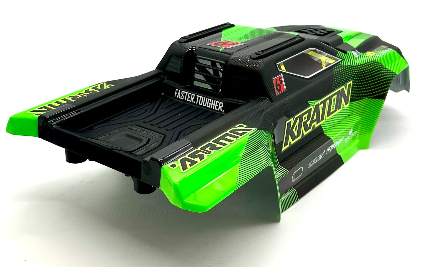 Arrma KRATON 6s V6 BLX - Body Shell GREEN cover clipless ARA8608V6