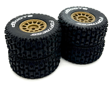 Arrma MOJAVE GROM BLX 223s - Wheels & Tires (Bronze set of 4) fortress 4x4 ARA2304