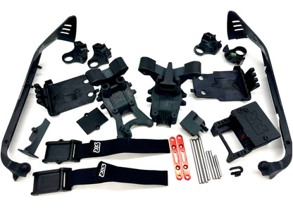 Arrma TYPHON 4x4 223s - Side Guards (Body Mounts, Straps Towers hinge pins Bulkhead) ARA4306V4