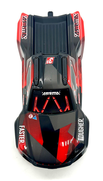 Arrma MINI KRATON 3S - Body Shell (BLACK/RED) cover ARA2508S