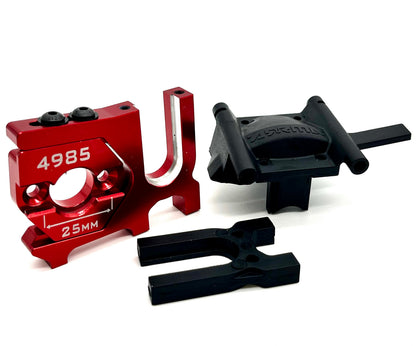Arrma LIMITLESS 120 8s - RED MOUNT, with cover, diff mount and plate ARA7816