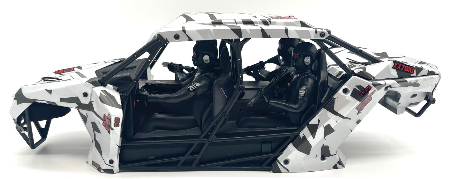 Arrma FIRETEAM 6s BLX  - Roll Cage, Body Panels and Guards (White Camo ARA7618