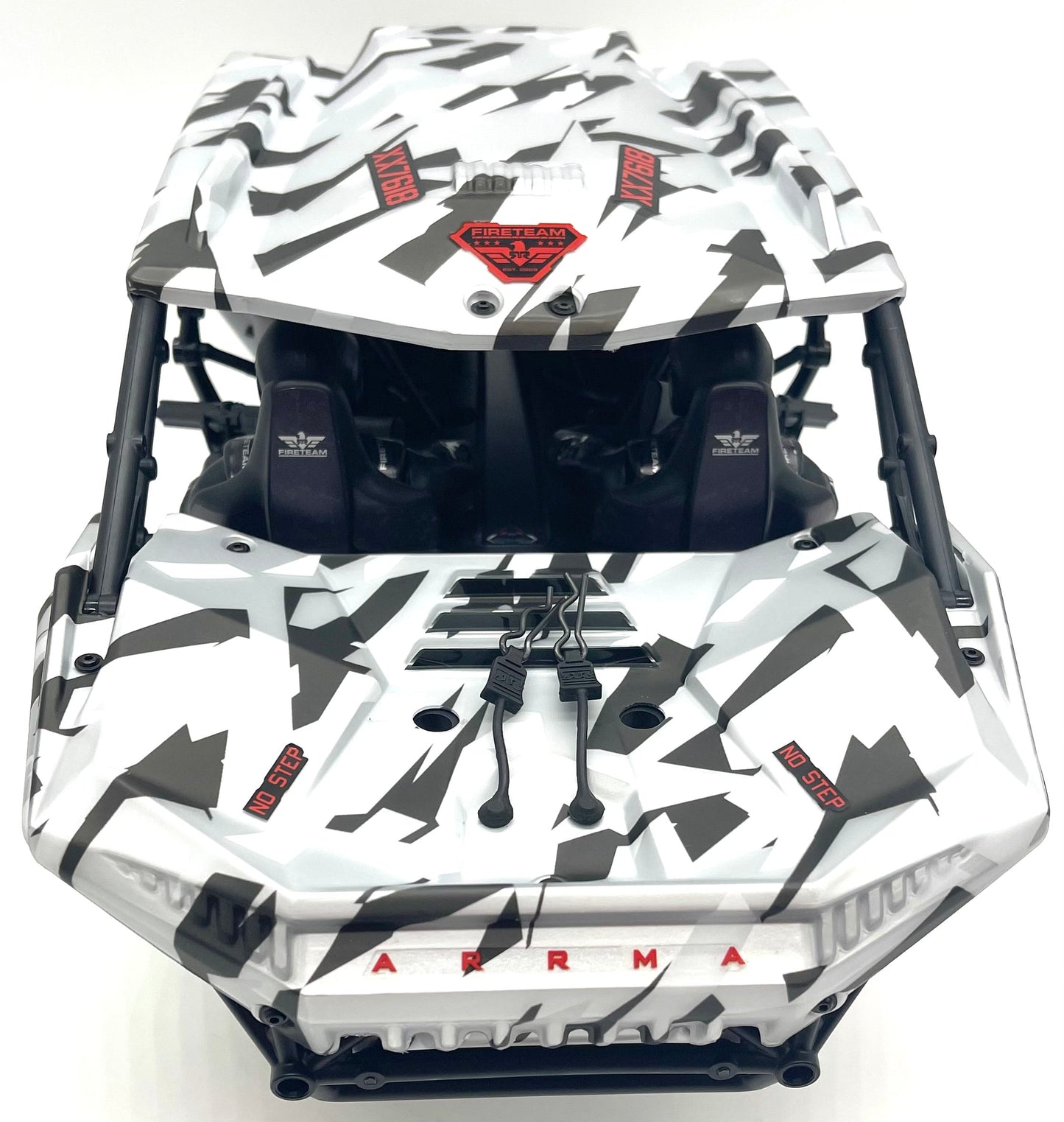 Arrma FIRETEAM 6s BLX  - Roll Cage, Body Panels and Guards (White Camo ARA7618