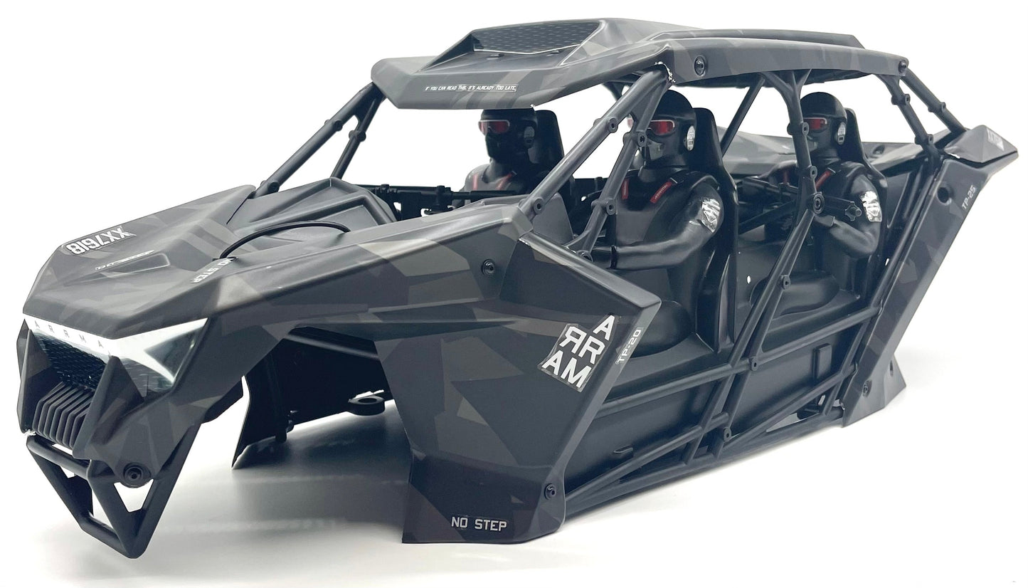 Arrma FIRETEAM 6s BLX  - Roll Cage, Body Panels and Guards (Black Camo ARA7618
