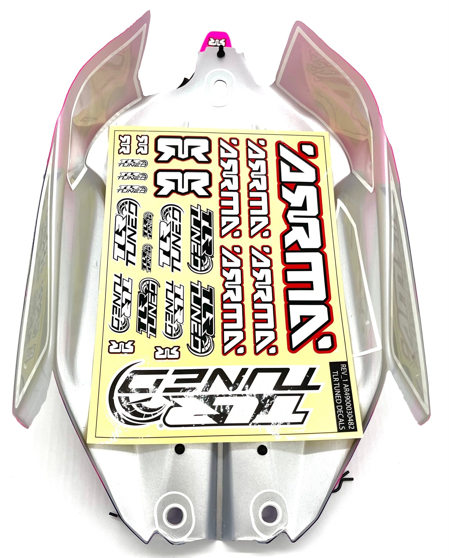 Arrma Typhon TLR - BODY Shell (6s Pink/Purple polycarbonate cover & Pins ARA8406