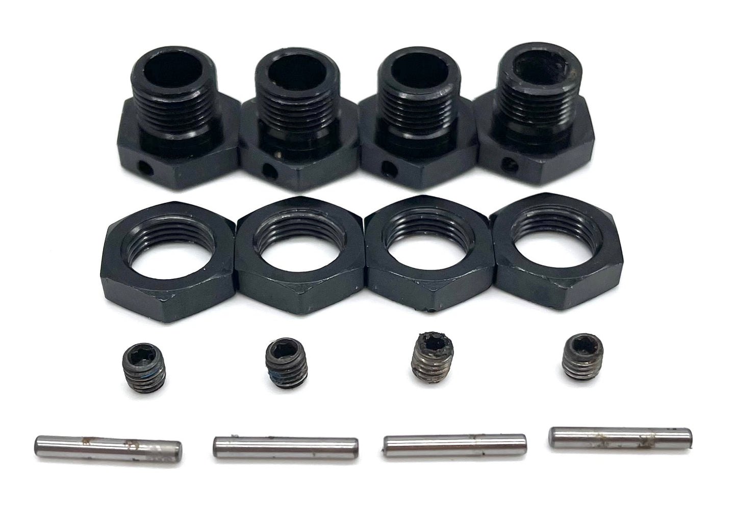 Arrma Typhon TLR - 17mm HEX HUBS (6s Adaptors Wheel black nuts ARA8406
