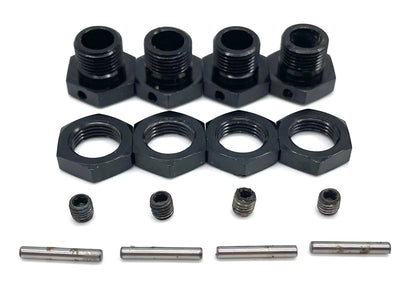 Arrma Typhon TLR - 17mm HEX HUBS (6s Adaptors Wheel black nuts ARA8406