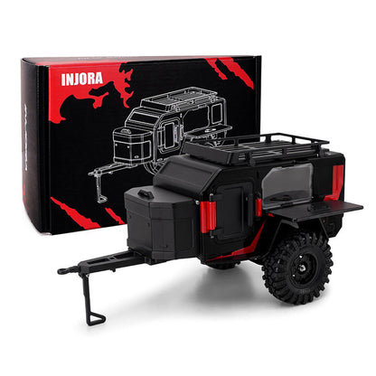 1/24 - 1/18 Off-Road Camping Trailer, Black/Red