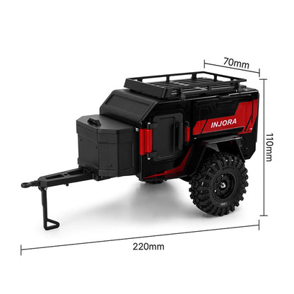 1/24 - 1/18 Off-Road Camping Trailer, Black/Red