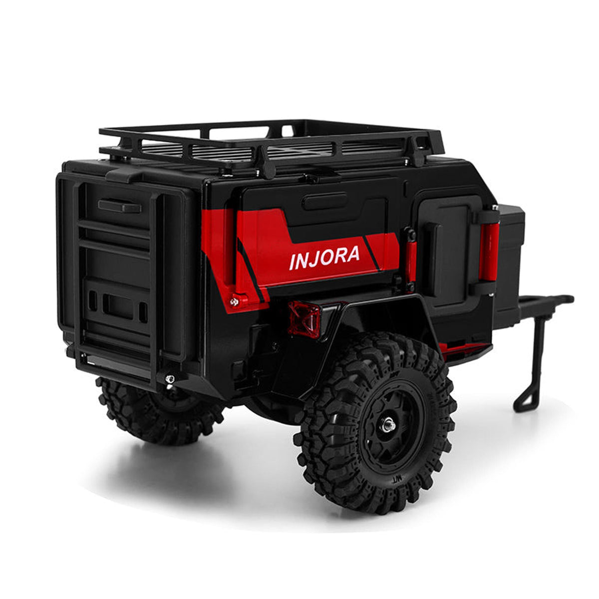 1/24 - 1/18 Off-Road Camping Trailer, Black/Red