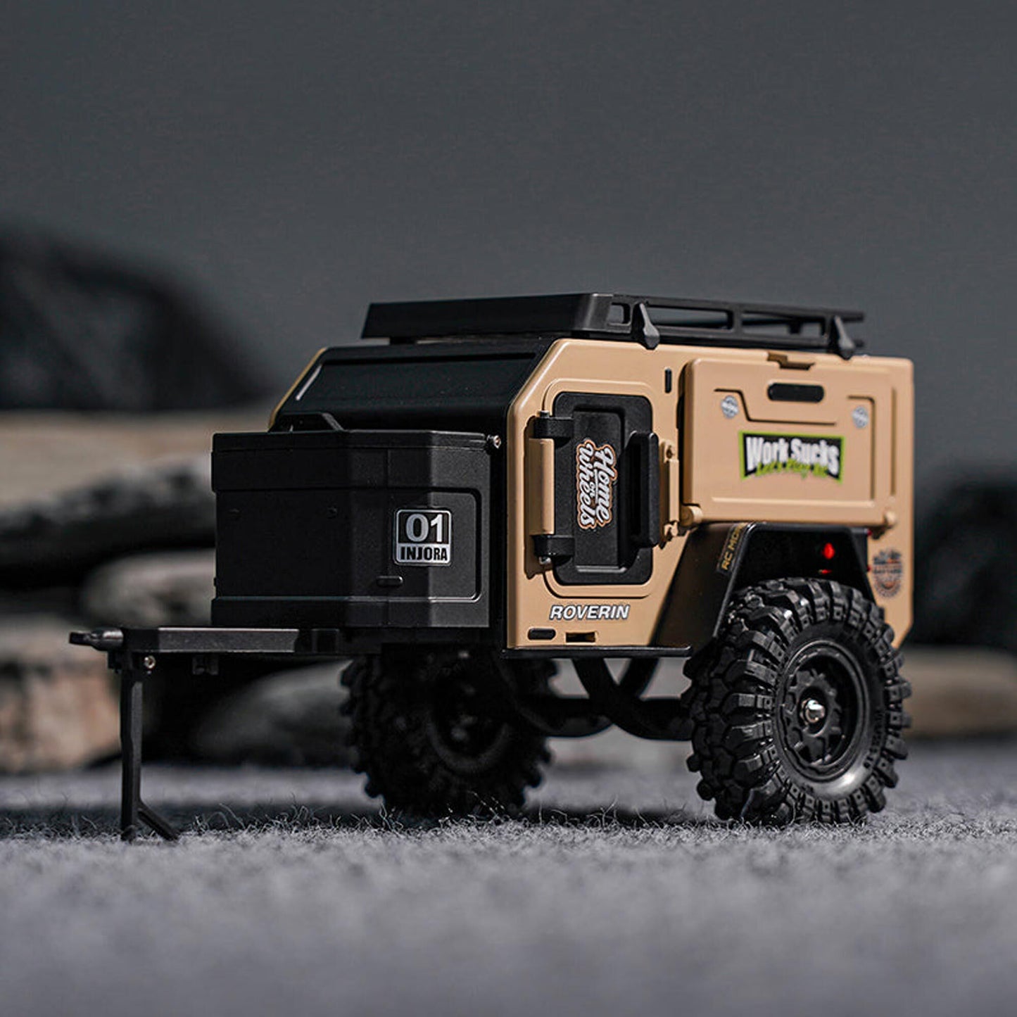 1/24 - 1/18 Off-Road Camping Trailer, Sandy Taupe