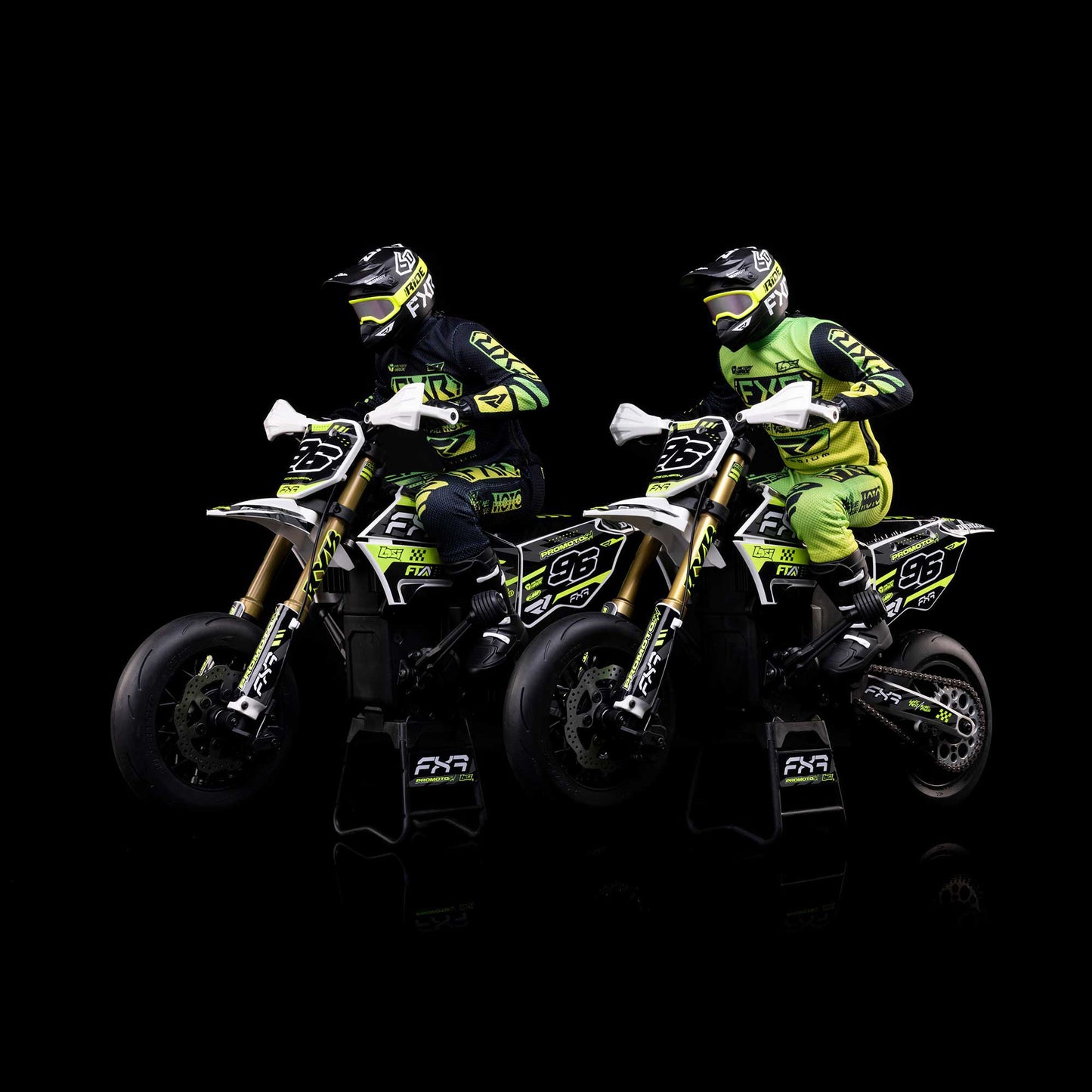 Losi Promoto-SM 1/4 Super Moto Motorcycle, FXR, White: RTR Basic