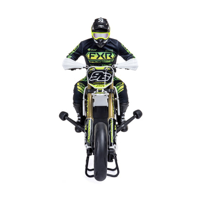 Losi Promoto-SM 1/4 Super Moto Motorcycle, FXR, White: RTR Basic