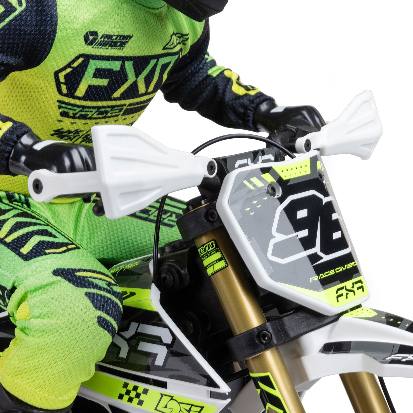 Promoto-SM 1/4 Super Moto Motorcycle, FXR, White: RTR with Battery and Charger