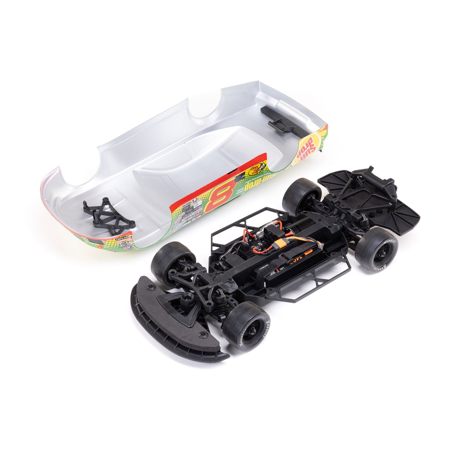 Losi 1/12 Asphalt Late Model RC Race Car Dale Earnhardt Jr. No. 8 2025 Sun Drop Chevrolet ZL1 2S AWD On-Road (Battery & Charger Included), Green