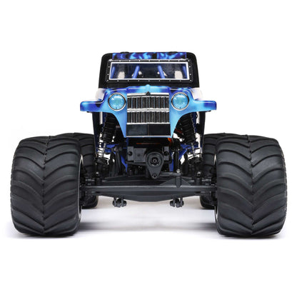 Losi 1/18 Mini LMT Son Uva Digger 2S 4X4 RTR Brushed Monster Truck (Battery & Charger Included), Blue