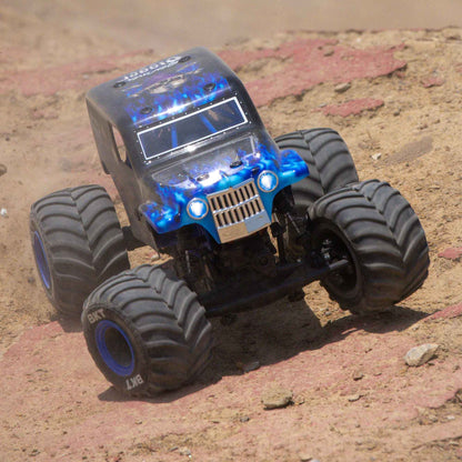 Losi 1/18 Mini LMT Son Uva Digger 2S 4X4 RTR Brushed Monster Truck (Battery & Charger Included), Blue