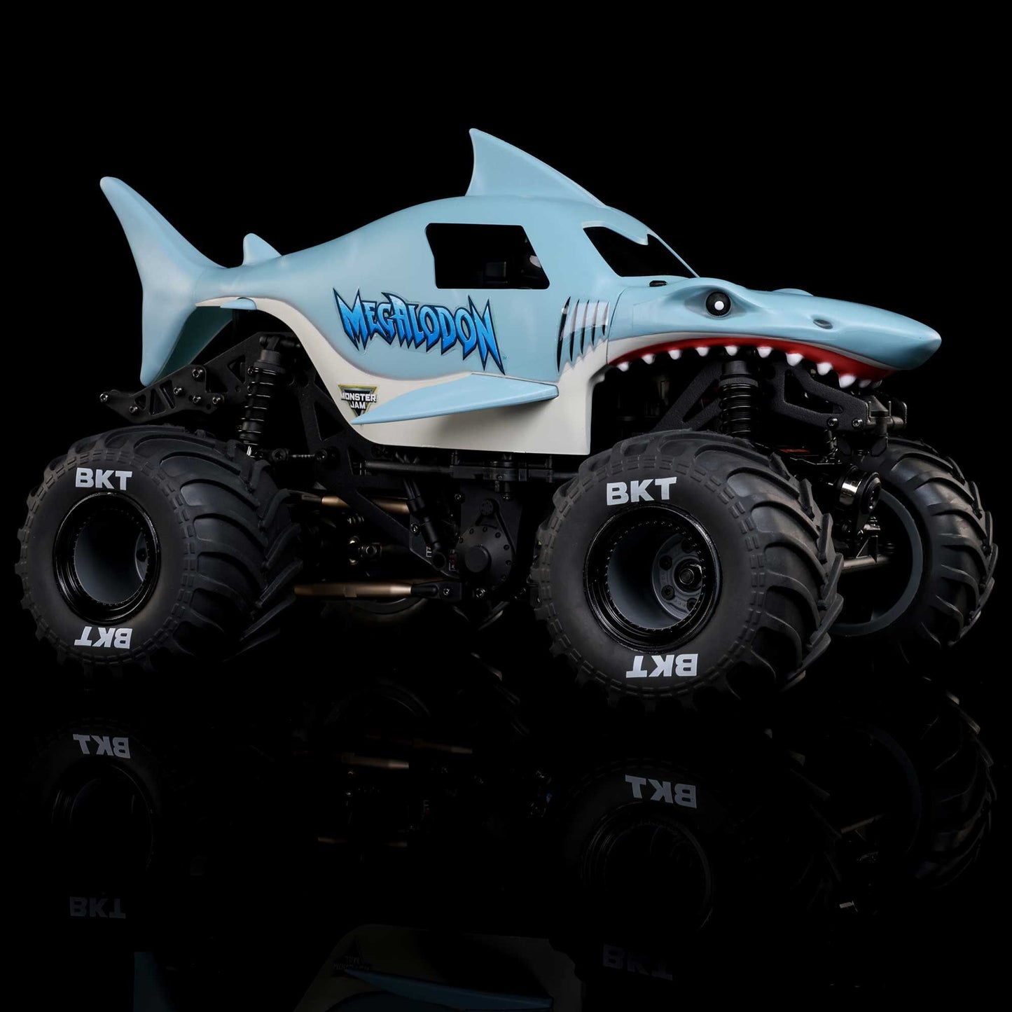 Losi Mini LMT Megalodon 2S 1/18 4X4 Monster Truck RTR Combo, Blue