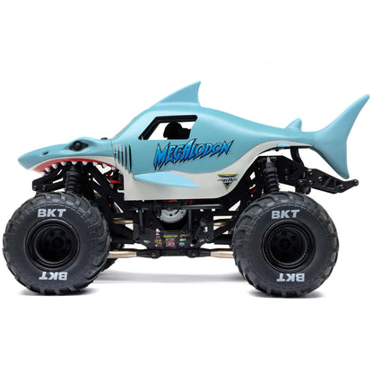Losi Mini LMT Megalodon 2S 1/18 4X4 Monster Truck RTR Combo, Blue