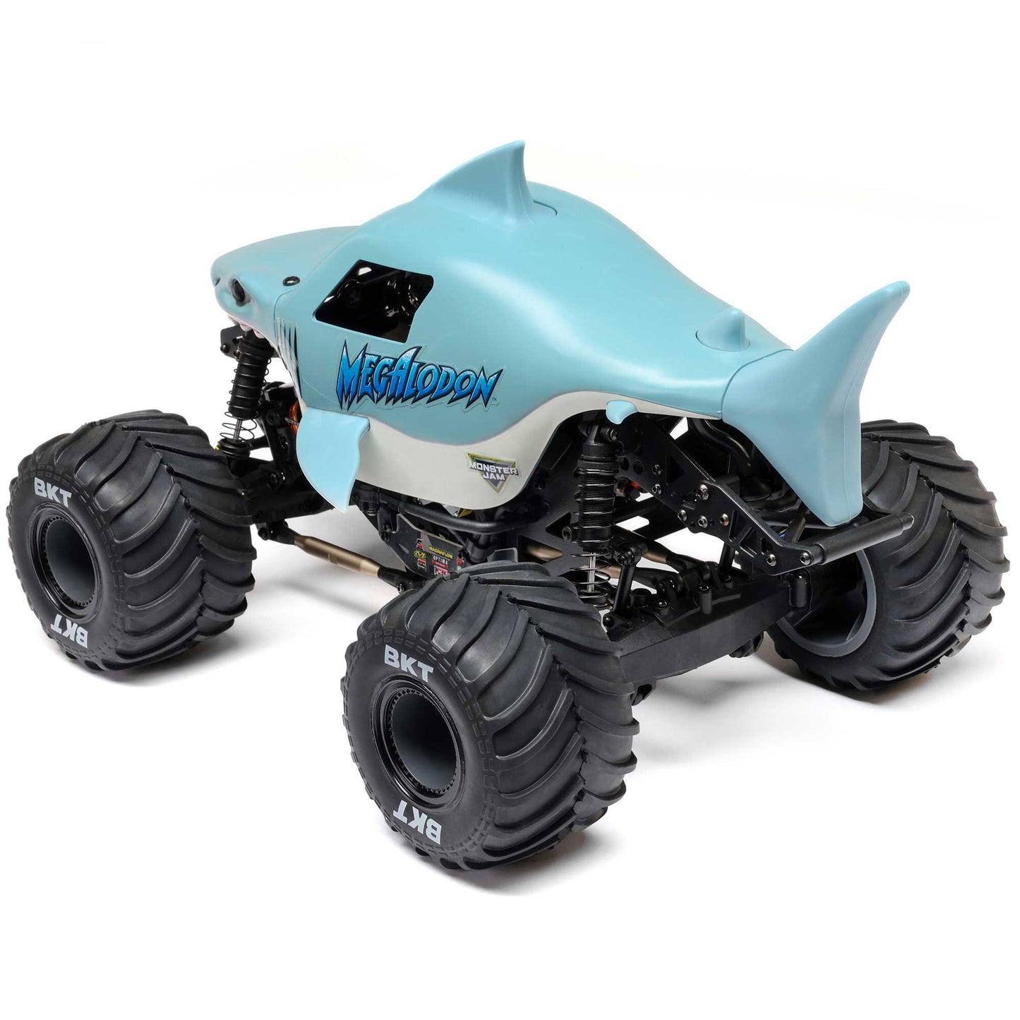 Losi Mini LMT Megalodon 2S 1/18 4X4 Monster Truck RTR Combo, Blue