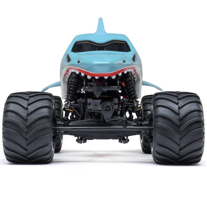 Losi Mini LMT Megalodon 2S 1/18 4X4 Monster Truck RTR Combo, Blue