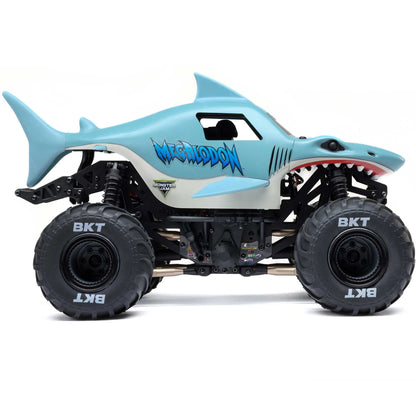 Losi Mini LMT Megalodon 2S 1/18 4X4 Monster Truck RTR Combo, Blue