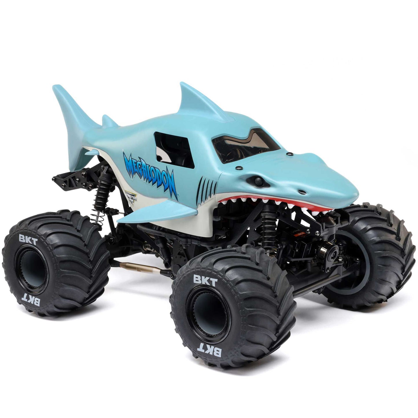 Losi Mini LMT Megalodon 2S 1/18 4X4 Monster Truck RTR Combo, Blue