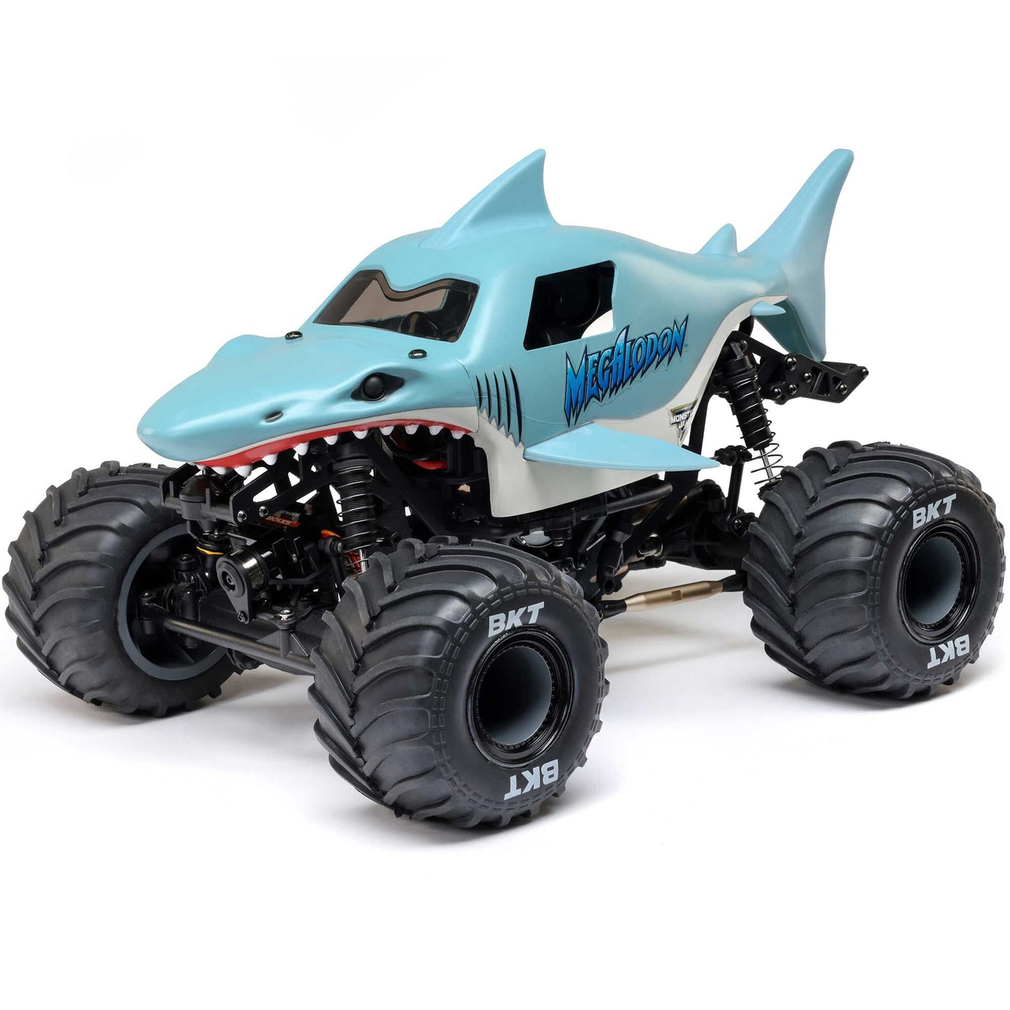 Losi Mini LMT Megalodon 2S 1/18 4X4 Monster Truck RTR Combo, Blue
