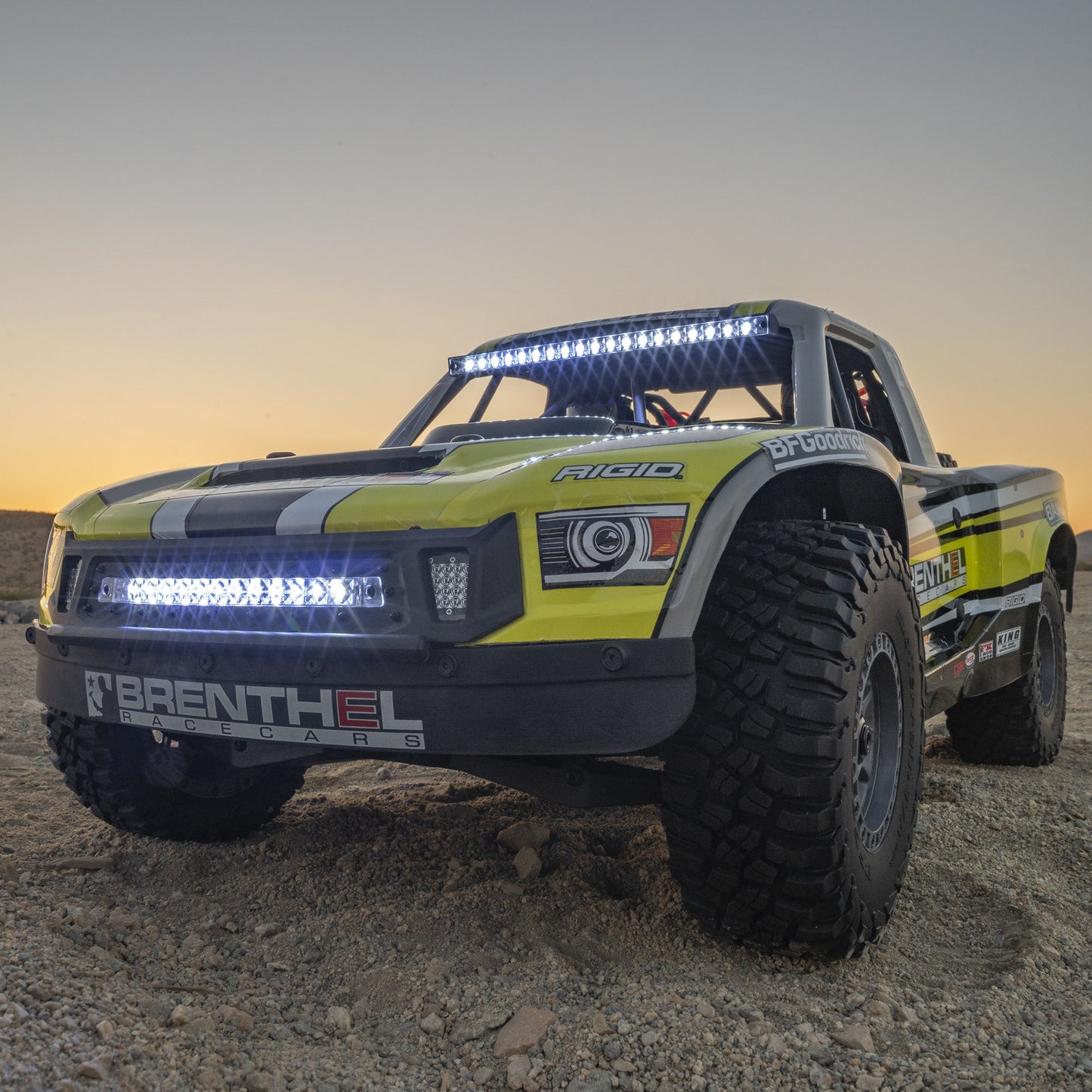 Losi 1/6 Super Baja Rey Brenthel 8S 4X4 RTR Brushless Desert Truck, Yellow