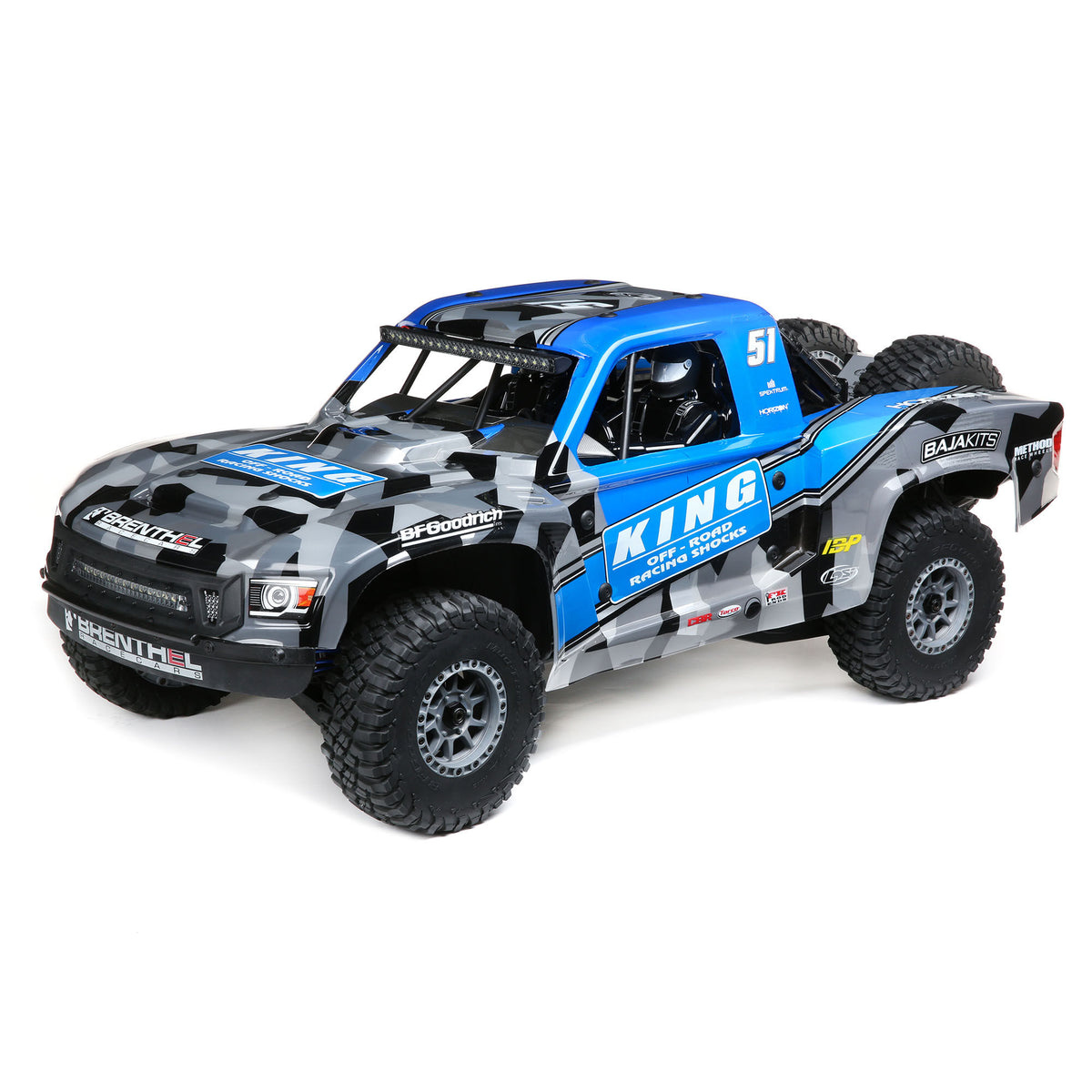 Losi 1/6 Super Baja Rey King 8S 4X4 RTR Brushless Desert Truck, Blue