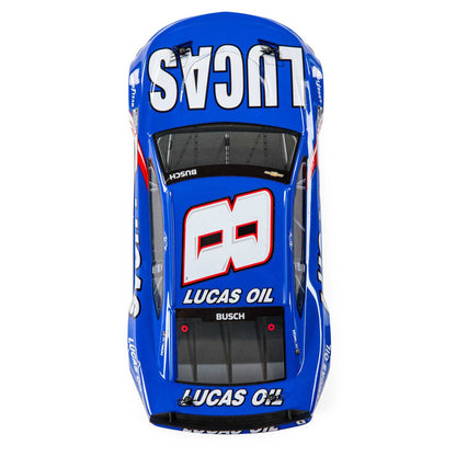 Losi 1/12 NASCAR RC Race Car Kyle Busch No. 8 2024 Lucas Oil Chevrolet ZL1 Camaro 2S AWD RTR Brushed On-Road (Battery & Charger Included), Blue