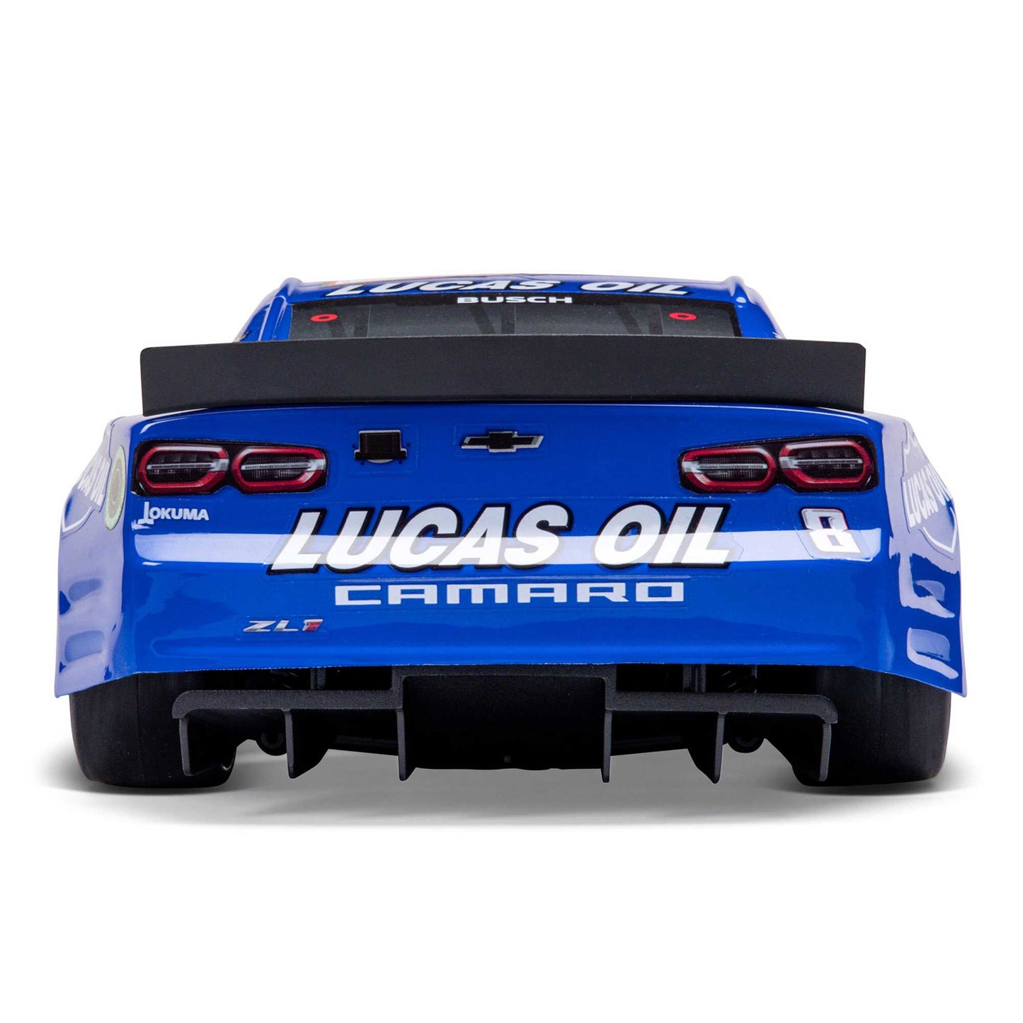 Losi 1/12 NASCAR RC Race Car Kyle Busch No. 8 2024 Lucas Oil Chevrolet ZL1 Camaro 2S AWD RTR Brushed On-Road (Battery & Charger Included), Blue