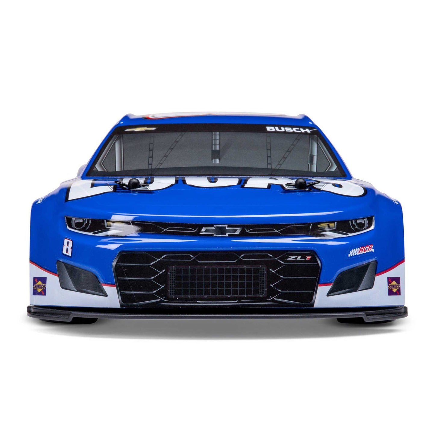 Losi 1/12 NASCAR RC Race Car Kyle Busch No. 8 2024 Lucas Oil Chevrolet ZL1 Camaro 2S AWD RTR Brushed On-Road (Battery & Charger Included), Blue