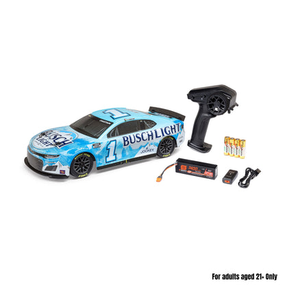 Losi 1/12 NASCAR RC Race Car Ross Chastain No. 1 2025 Busch Light Chevrolet ZL1 2S AWD RTR Brushed On-Road (Battery & Charger Included),  Blue