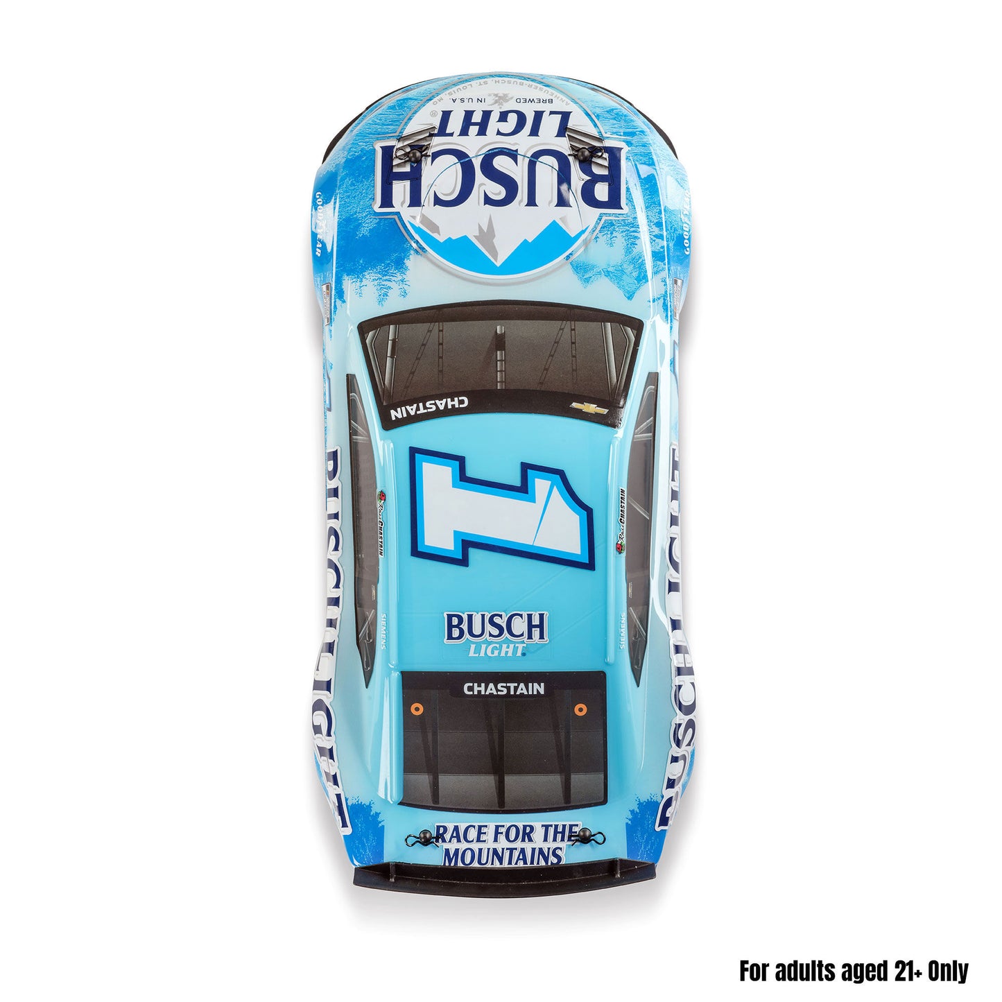 Losi 1/12 NASCAR RC Race Car Ross Chastain No. 1 2025 Busch Light Chevrolet ZL1 2S AWD RTR Brushed On-Road (Battery & Charger Included),  Blue