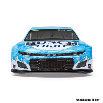 Losi 1/12 NASCAR RC Race Car Ross Chastain No. 1 2025 Busch Light Chevrolet ZL1 2S AWD RTR Brushed On-Road (Battery & Charger Included),  Blue
