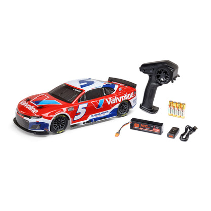 Losi 1/12 NASCAR RC Race Car Kyle Larson No. 5 2025 Valvoline Chevrolet ZL1 2S AWD RTR Brushed On-Road (Battery & Charger Included), Red