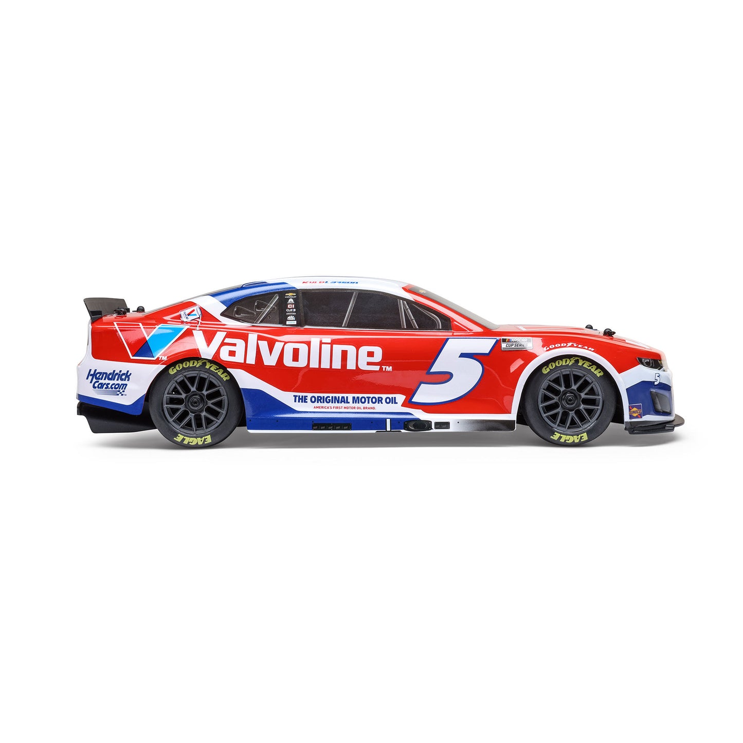 Losi 1/12 NASCAR RC Race Car Kyle Larson No. 5 2025 Valvoline Chevrolet ZL1 2S AWD RTR Brushed On-Road (Battery & Charger Included), Red