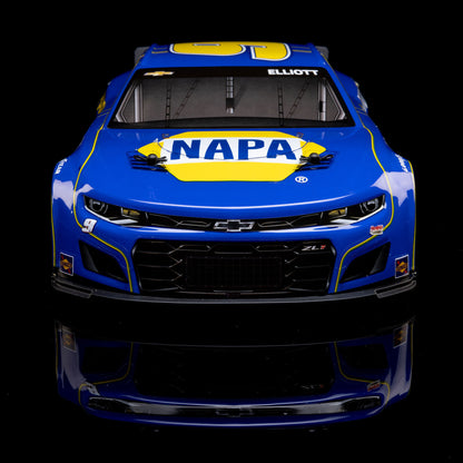 Losi 1/12 NASCAR RC Race Car Chase Elliott No. 9 2025 NAPA Chevrolet ZL1 2S AWD Brushed On-Road (Battery & Charger Included), Blue