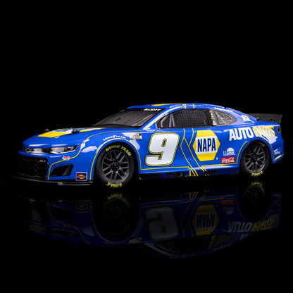 Losi 1/12 NASCAR RC Race Car Chase Elliott No. 9 2025 NAPA Chevrolet ZL1 2S AWD Brushed On-Road (Battery & Charger Included), Blue