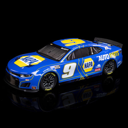 Losi 1/12 NASCAR RC Race Car Chase Elliott No. 9 2025 NAPA Chevrolet ZL1 2S AWD Brushed On-Road (Battery & Charger Included), Blue