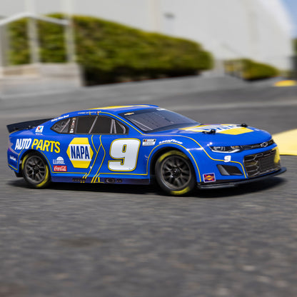 Losi 1/12 NASCAR RC Race Car Chase Elliott No. 9 2025 NAPA Chevrolet ZL1 2S AWD Brushed On-Road (Battery & Charger Included), Blue