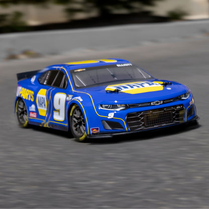 Losi 1/12 NASCAR RC Race Car Chase Elliott No. 9 2025 NAPA Chevrolet ZL1 2S AWD Brushed On-Road (Battery & Charger Included), Blue