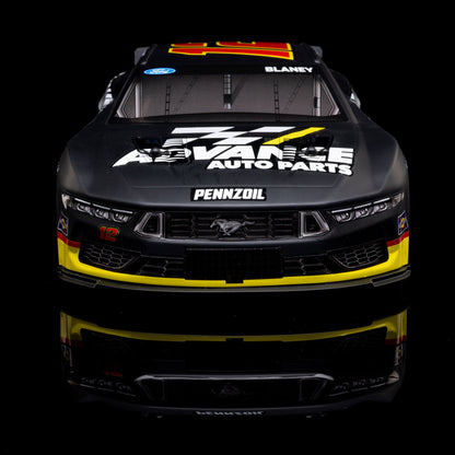 Losi 1/12 NASCAR RC Race Car Ryan Blaney No. 12 2025 Advance Auto Ford Mustang 2S AWD RTR Brushed On-Road (Battery & Charger included, Black