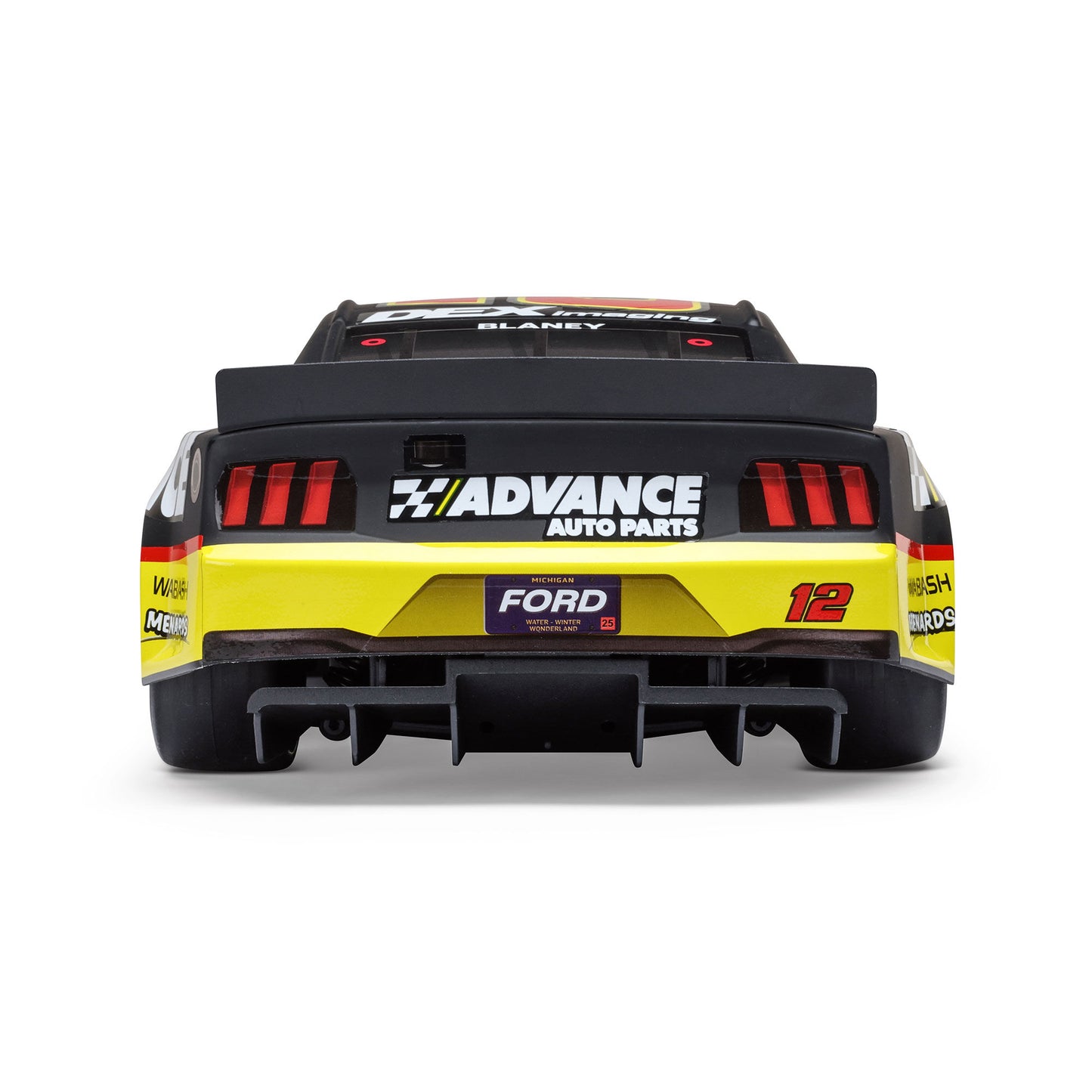 Losi 1/12 NASCAR RC Race Car Ryan Blaney No. 12 2025 Advance Auto Ford Mustang 2S AWD RTR Brushed On-Road (Battery & Charger included, Black